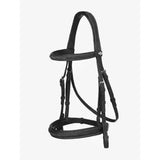 LeMieux Stitched Hunter Bridle with Laced Reins Black/Silver Black/Silver Pony Bridles