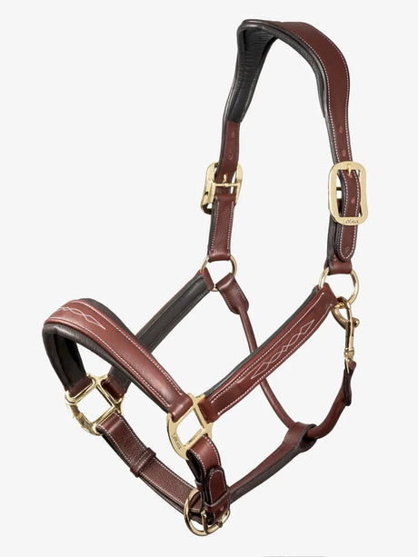 LeMieux Stitched Leather Headcollar Brown Cob Brown Leather Headcollars
