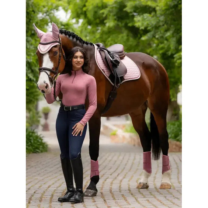 Lemieux Suede Close Contact Square Blossom Blossom Small/Medium Saddle Pads