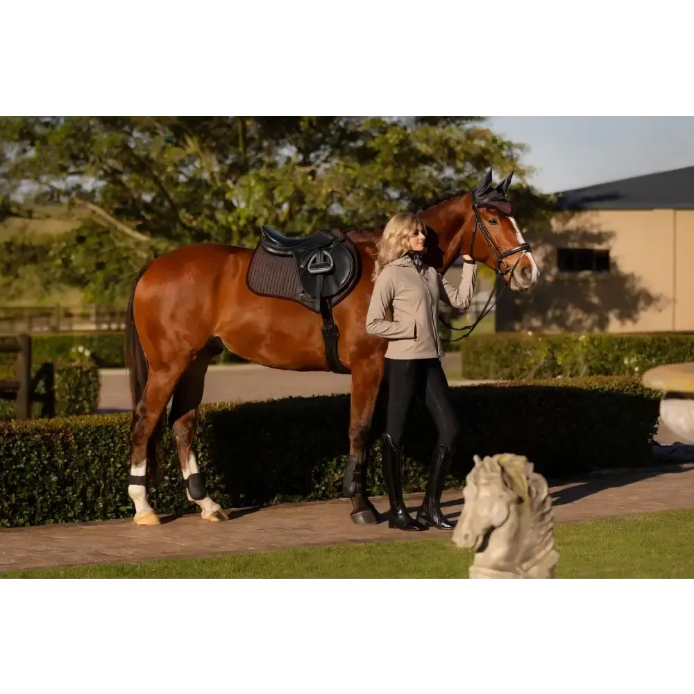 Lemieux Suede Close Contact Square Cinder Small/Medium Cinder Saddle Pads