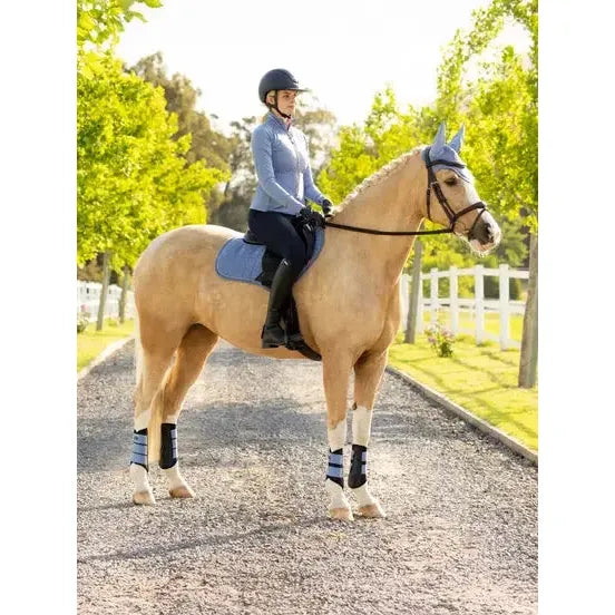 Lemieux Suede Close Contact Square Powder Blue Powder Blue Small/Medium Saddle Pads