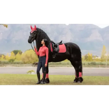 Lemieux Suede Dressage Square Cranberry Cranberry Small/Medium Dressage Saddle Pads