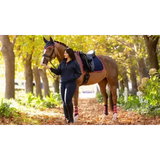Lemieux Suede Dressage Square Navy/Cranberry Navy/Cranberry Small/Medium Dressage Saddle Pads