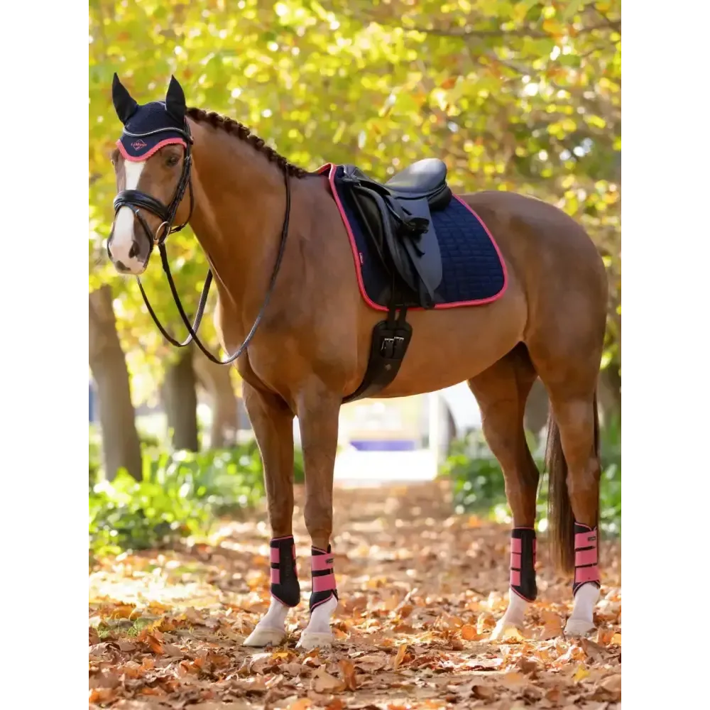 Lemieux Suede Dressage Square Navy/Cranberry Navy/Cranberry Small/Medium Dressage Saddle Pads