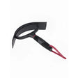 Black plastic lemieux sweat scraper with textured grip and red strap in sweat scraper black design