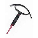 Lemieux sweat scraper black with red metal blade and black rubber textured grip for easy surface cleaning and scraping