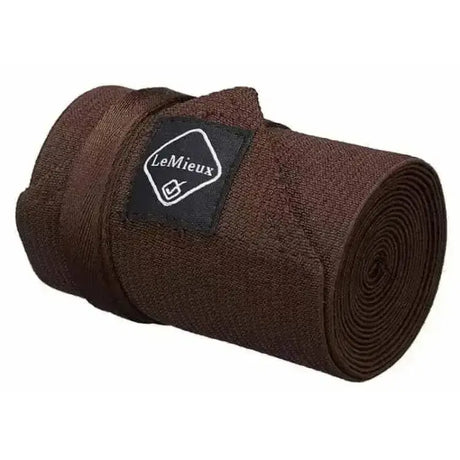 Brown textured lemieux tail bandage with black lemieux label perfect tail bandage brown for horses