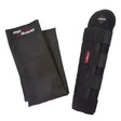 Black lemieux tail guard horse leg guard with adjustable straps and red branding to protect tails during horse care