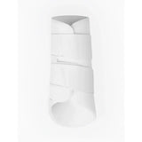 White lemieux technical brushing boot with multi straps and sleek functional design for horse protection