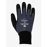 Black and gray lemieux thermal work gloves with waterproof grip and elastic wristband for equine work gloves