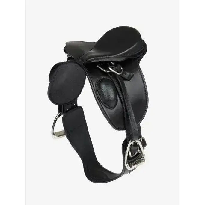 Black leather lemieux toy pony dressage saddle with silver metal hardware perfect for pony dressage saddle black use