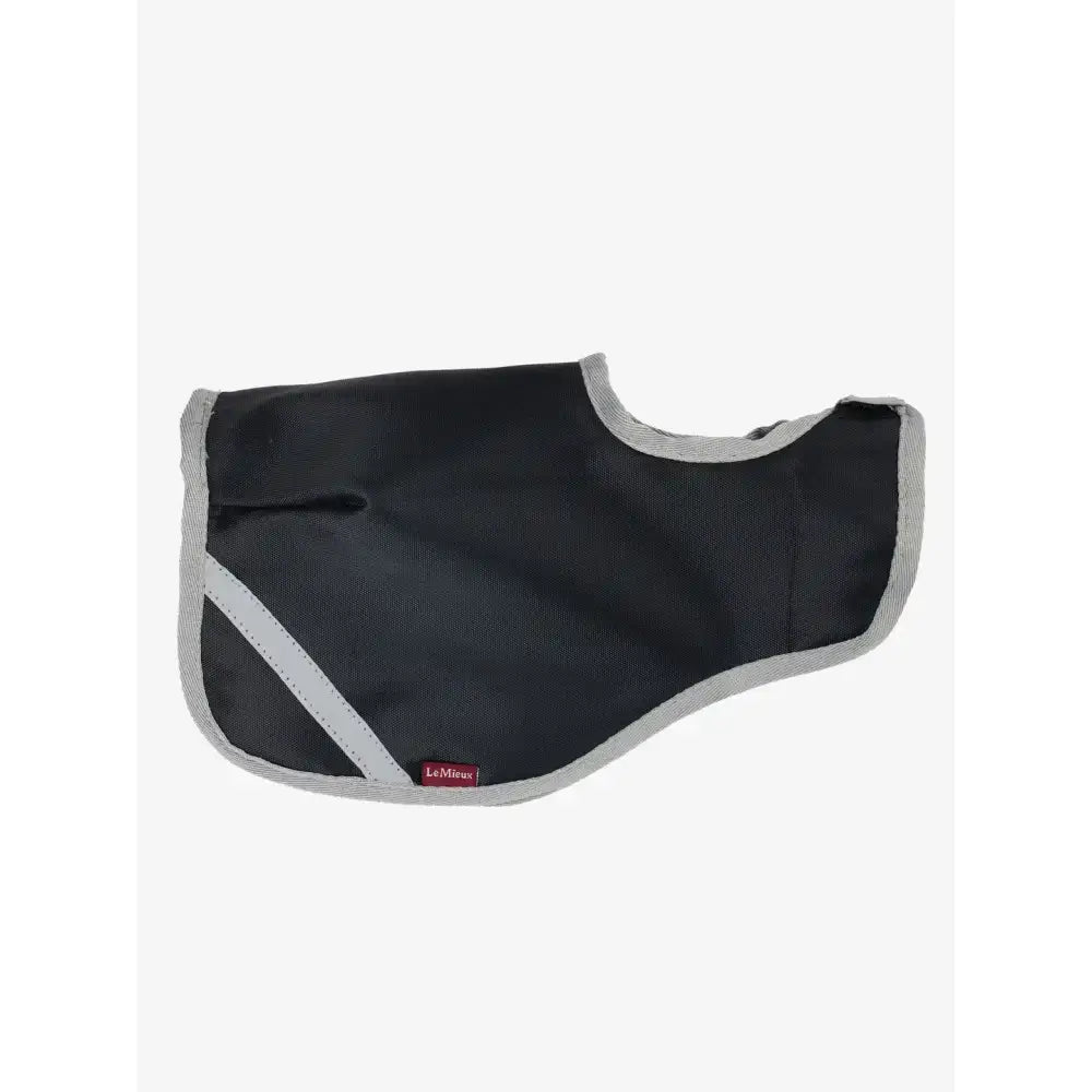 Black lemieux toy pony exercise sheet navy with gray trim and diagonal stripe for pony exercise use