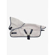 Light gray mesh lemieux toy pony fly rug with black trim and adjustable straps in fly rug navy style