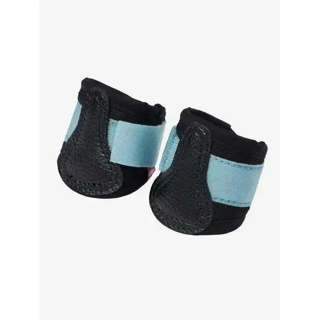 Black and light blue lemieux toy pony grafter boots glacier with textured leather-like material for pony hooves