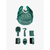 Green plastic lemieux toy pony grooming kit sage with six tools and drawstring bag for easy storage