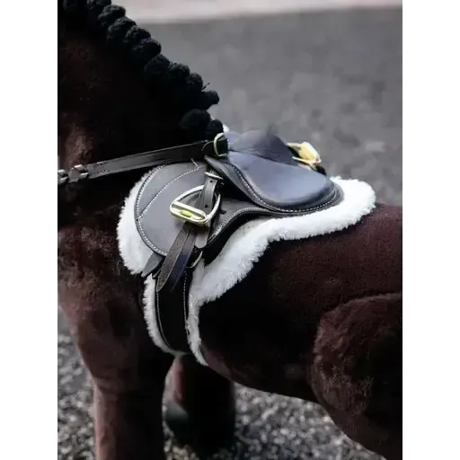 Lemieux Toy Pony Hunter Saddle Pad & Girth Brown One Size Brown Toy Pony Accessories