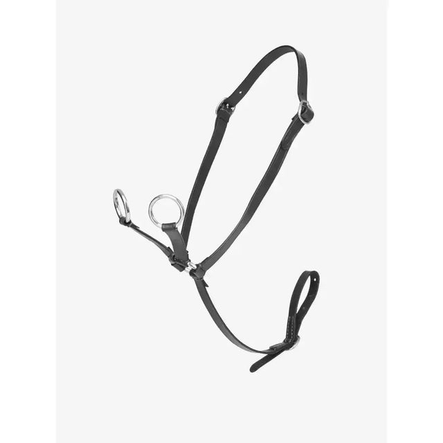 Black leather toy pony martingale by lemieux with silver buckles and genuine high-quality leather details
