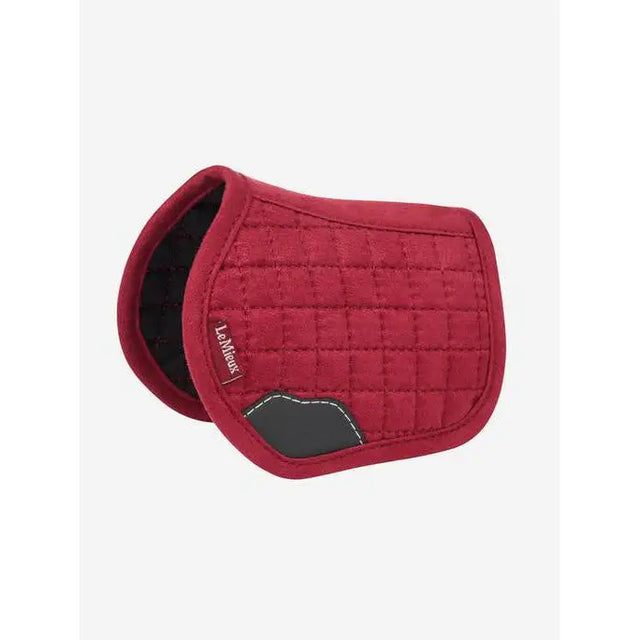 Red quilted Lemieux Toy Pony Pad Ember for stylish horseback riding