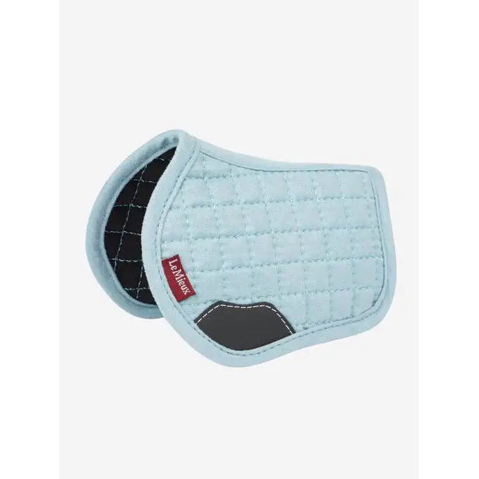 Light blue Lemieux Toy Pony Pad Glacier with dark edge patch for stylish pony gear