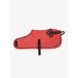 Lemieux toy pony fleece rug cranberry with black trim braided knot and strap closure for toy horses