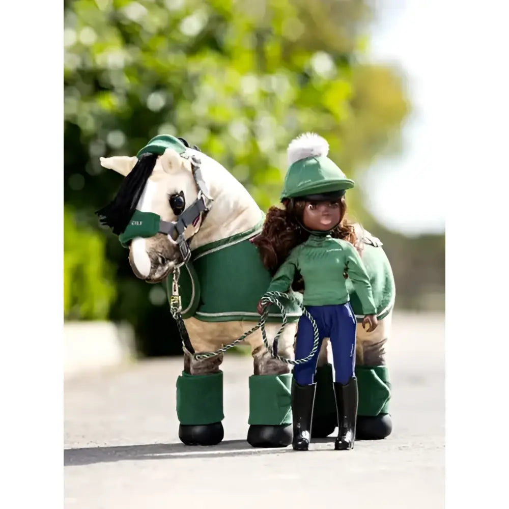 Green lemieux toy rider maya doll and miniature horse in matching riding gear for pretend play fun