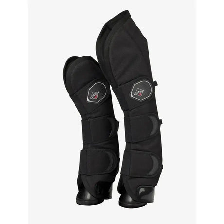 Black LeMieux travel boots with adjustable straps made from strong ballistic nylon for lightweight breathable support