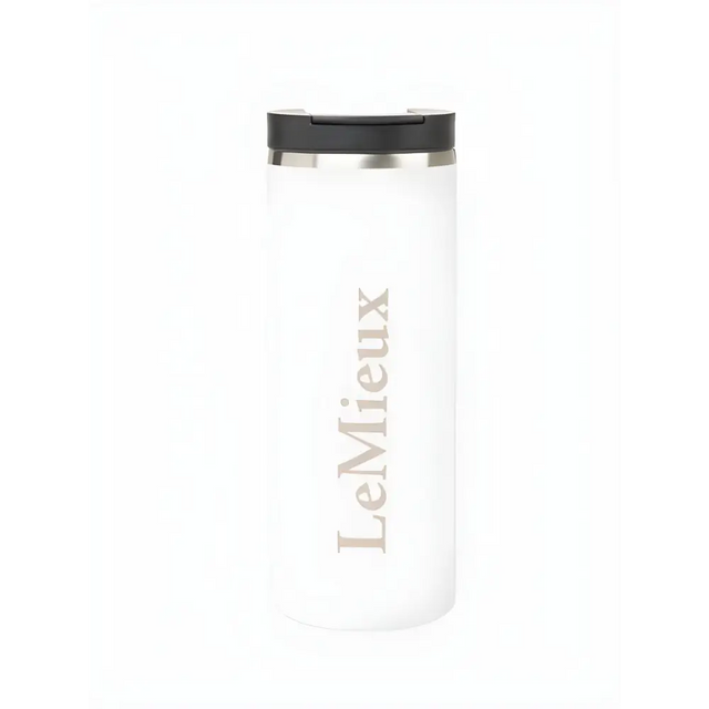 White Lemieux Travel Cup Stone featuring stylish LeMieux printed design