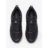 Black lemieux trax 2.0 waterproof trainers with mesh and synthetic overlays and white midsole for trax sport use