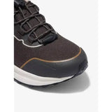 Dark brown lemieux trax 2.0 waterproof trainers cinder with black laces white stitching and rugged rubber sole