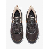 Dark brown lemieux trax 2.0 waterproof trainers cinder with beige accents and textured upper featuring l l bean logo