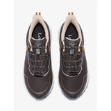 Dark brown Lemieux Trax 2.0 waterproof trainers Cinder with light accents and elastic laces