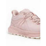 A soft pink lemieux trax viva waterproof trainer blossom sneaker with textured upper and matching laces