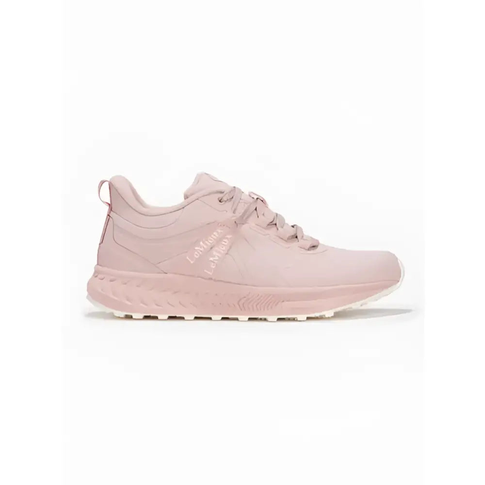 A soft pink lemieux trax viva waterproof trainer blossom with textured upper and chunky treaded sole