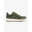 Olive green lemieux trax waterproof trainer khaki with mesh and synthetic overlays white midsole and gum outsole
