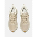 Beige mesh lemieux trax waterproof trainer with sleek modern design and subtle branding on the insole stone color