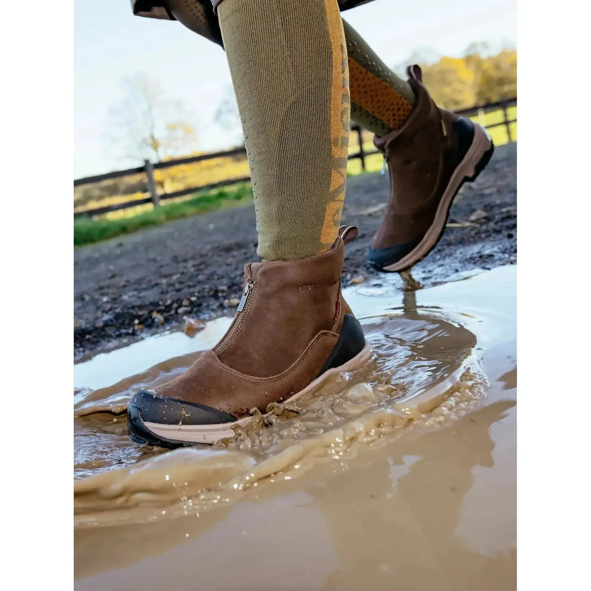 Lemieux Traxion Zip Boots Brown UK4 Brown Short Yard Boots