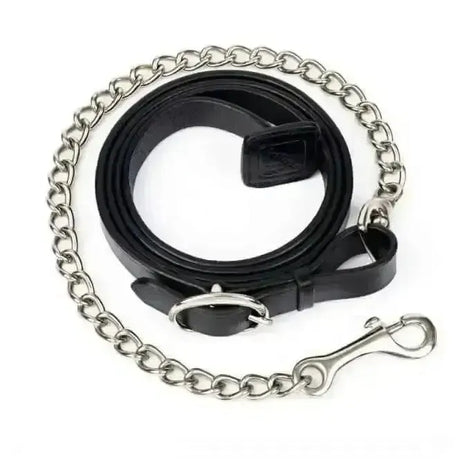 LeMieux Trot Up Chain Black Black One Size Leather Leading Reins