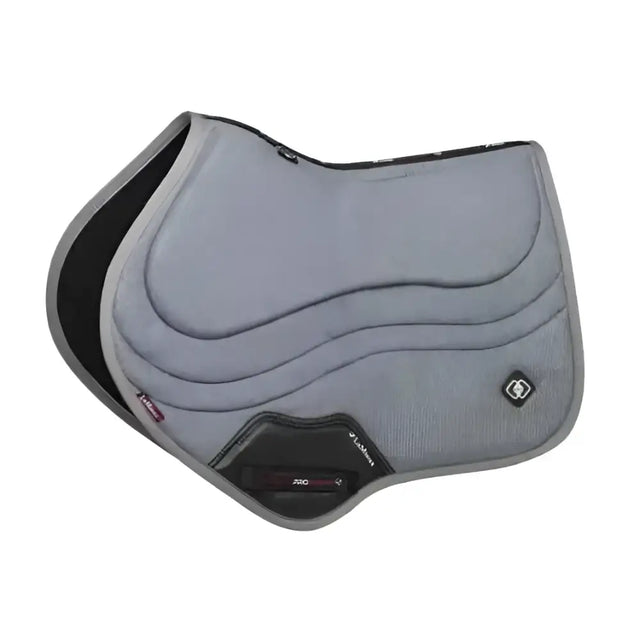 Gray lemieux ultra mesh close contact saddle pad with black trim padded design rapidly dissipates heat