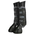 Black and gray lemieux ultra mesh snug boot pair with adjustable straps and breathable multi layered micro mesh panels