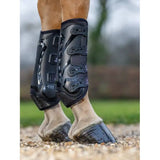 LeMieux Ultra Mesh Snug Boots Front Black Medium Black Brushing Boots