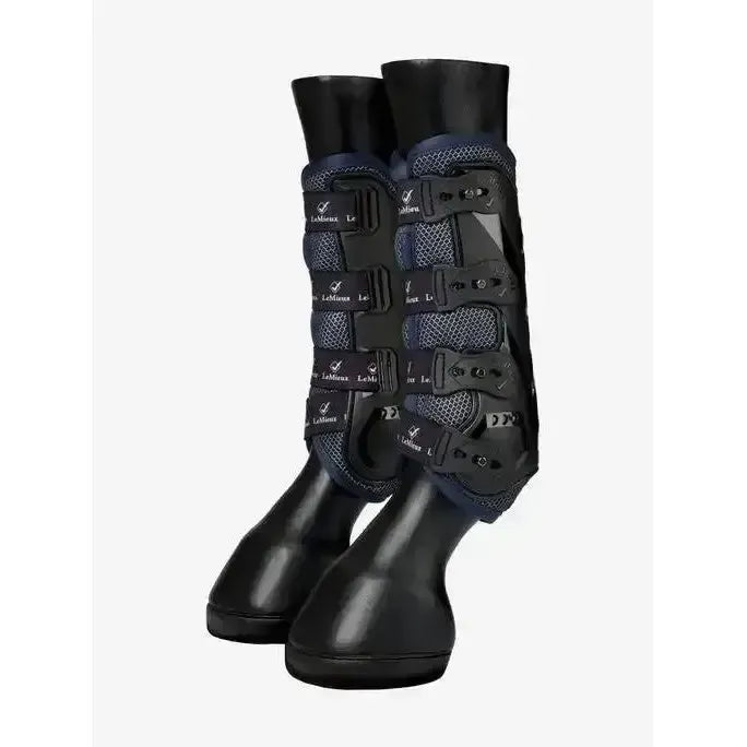 LeMieux Ultra Mesh Snug Boots Front Dark Navy Medium Dark Navy Tendon Boots