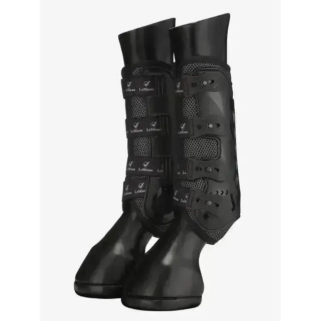 LeMieux Ultra Mesh Snug Boots Hind Black Medium Black Brushing Boots