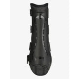 Black plastic lemieux ultra mesh snug boots hind with mesh panels and adjustable straps for ventilation and support