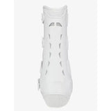 White lemieux ultra mesh snug boots hind with molded design and ventilation slots for comfort and support