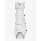 White lemieux ultra mesh snug boots hind with adjustable straps and breathable mesh design for comfort