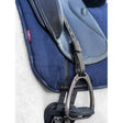 Black lemieux vector close contact stirrup with textured grip and metallic hardware for secure riding grip