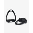 Black lemieux vector control horse stirrup with textured grip made from aviation grade aluminium for strength to weight ratio