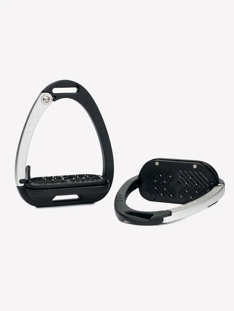 LeMieux Vector Control Stirrup Black/Aluminium One Size Black/Aluminium BSJ Approved Whips