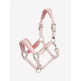 Pink lemieux versailles headcollar blossom with silver metal hardware and adjustable straps for comfortable fit