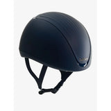 Black lemieux verv riding hat adjustable with sleek matte finish and subtle ribbed texture for equestrian use